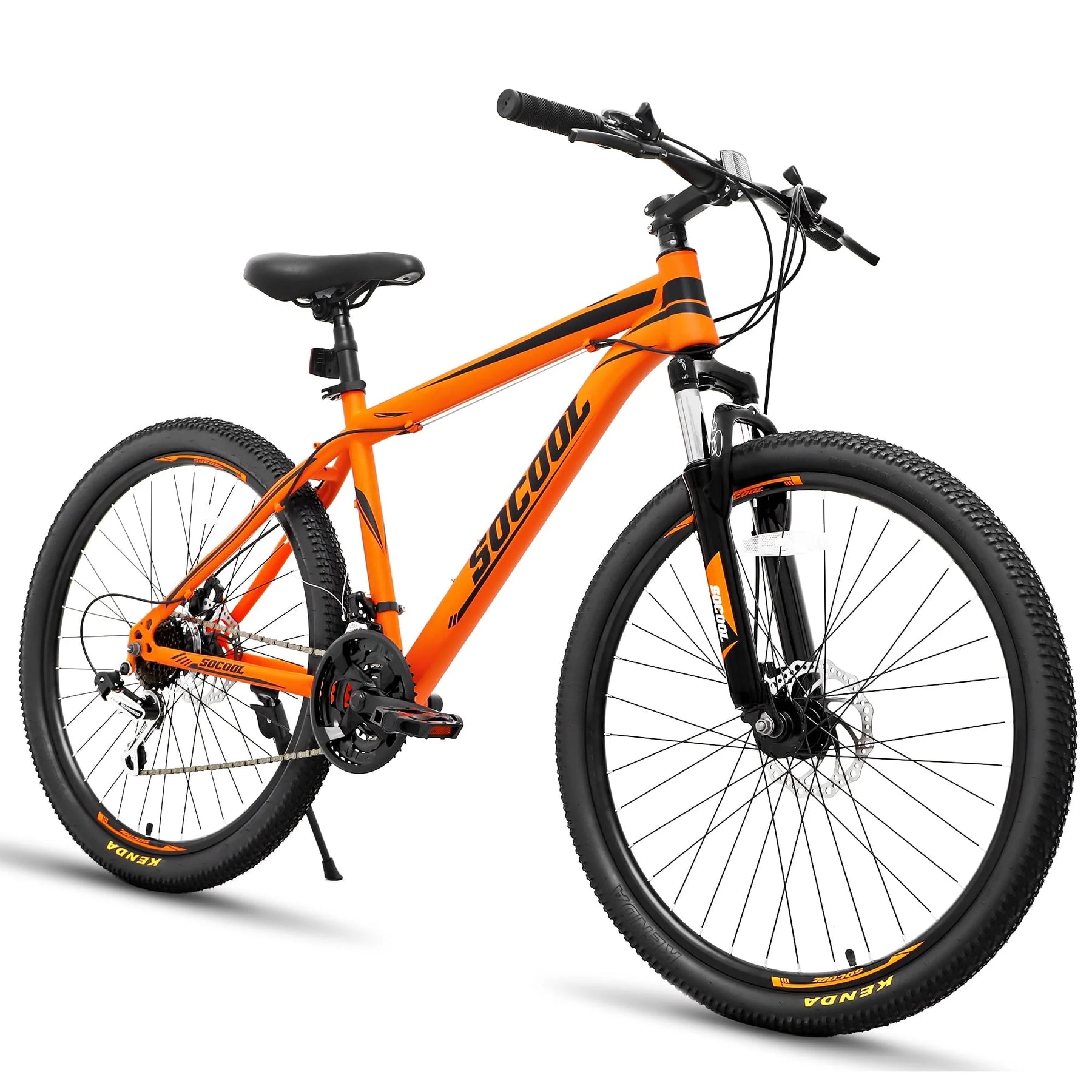 SOCOOL Mountain Bikes for Adults 26'' Bicycle, 21 - Speed - Orange & Black